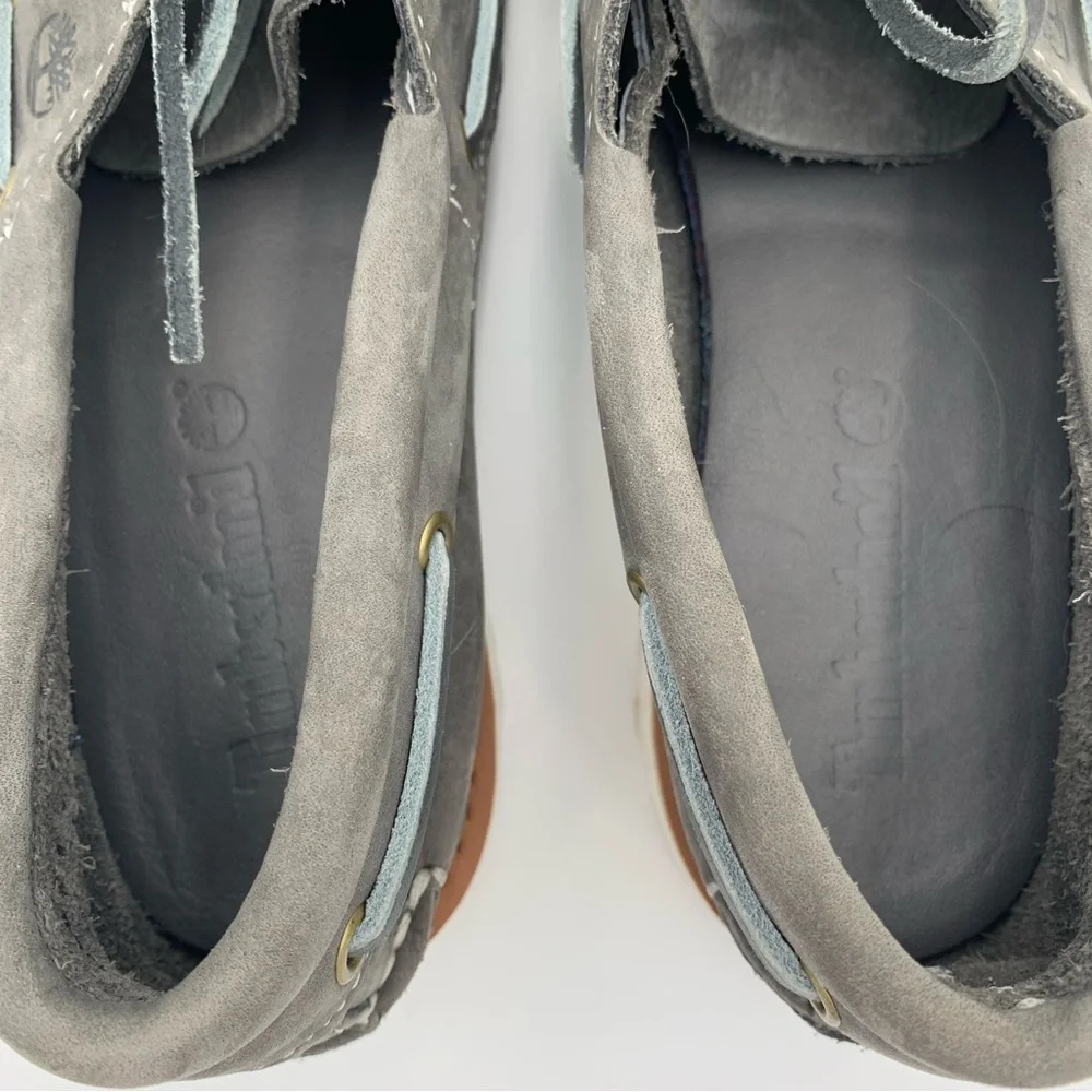 Timberland Noreen Lite‎ Boat Shoe Women Sz 8 Gray Suede  Nubuck A3198 MSRP $110